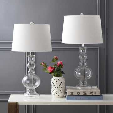 Genie 28.5" Glass LED Table Lamp - JONATHAN Y